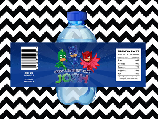 PJ Masks juice/water labels (10)