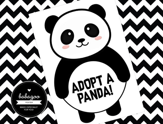 Adopt a panda poster