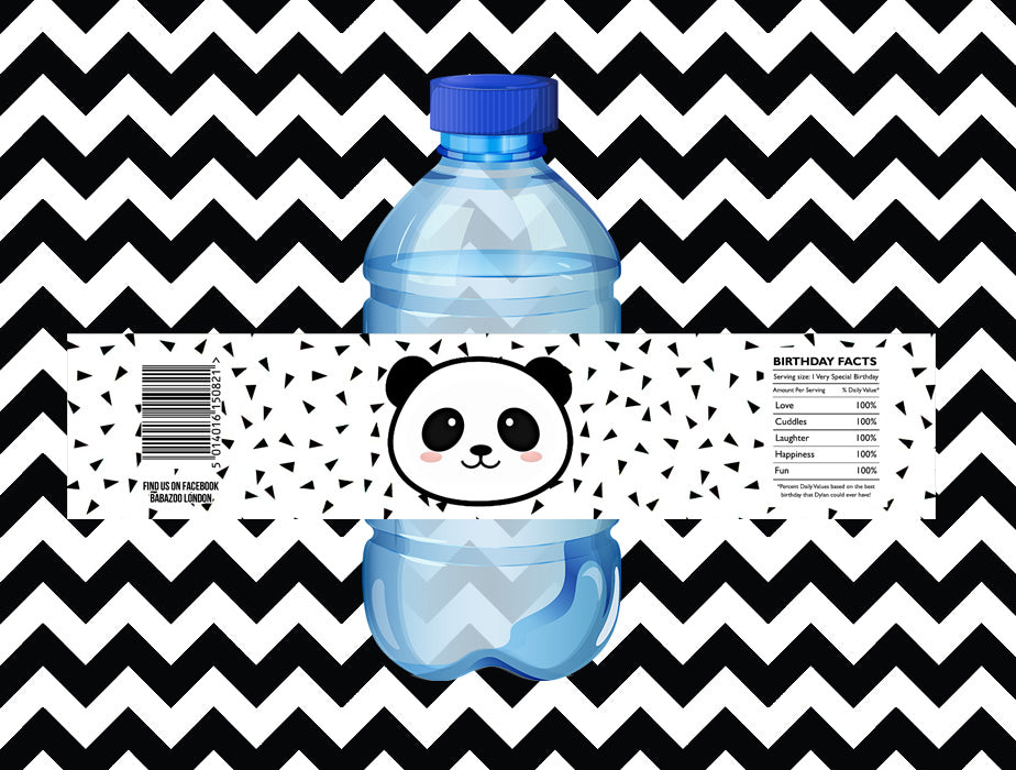 Panda juice/water labels (10)