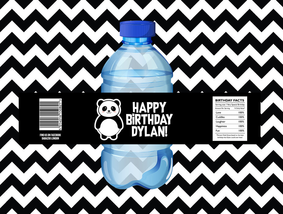 Panda juice/water labels (10)