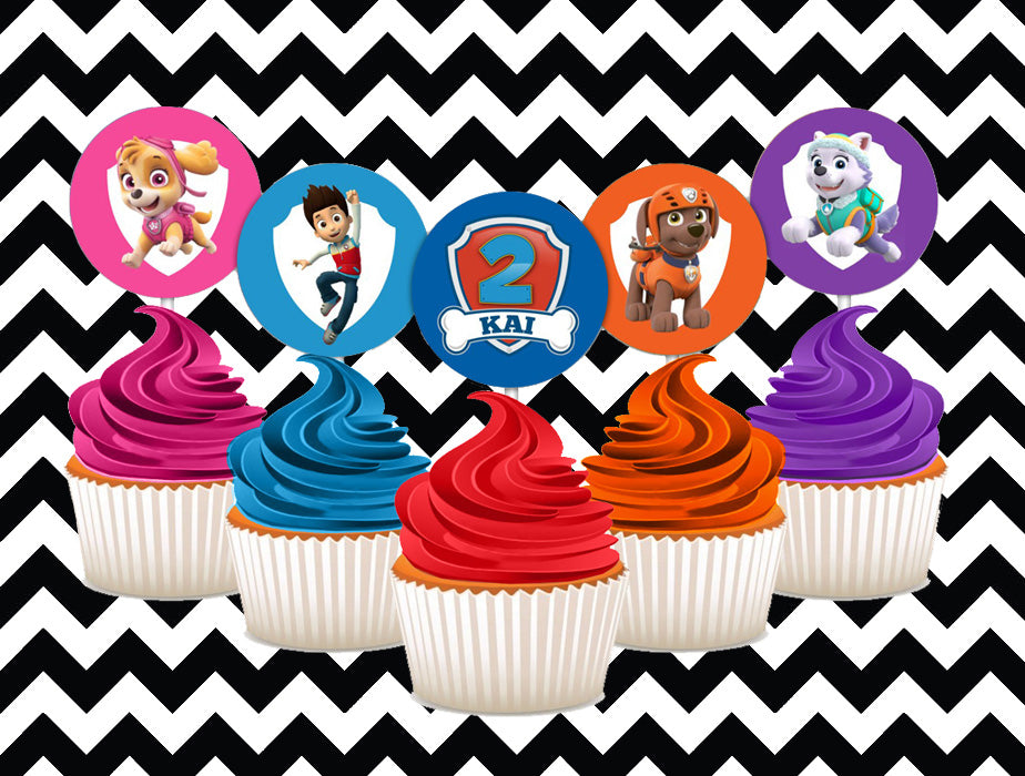 Paw Patrol cupcake toppers (10)