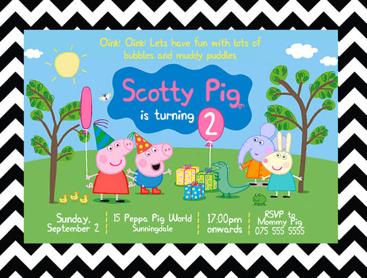 Peppa Pig Invitation (Style 1)