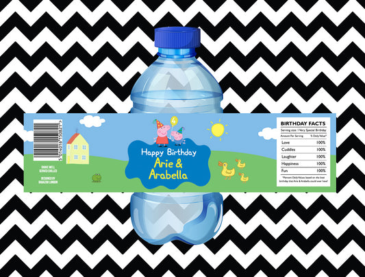 Peppa pig juice/water labels (10)