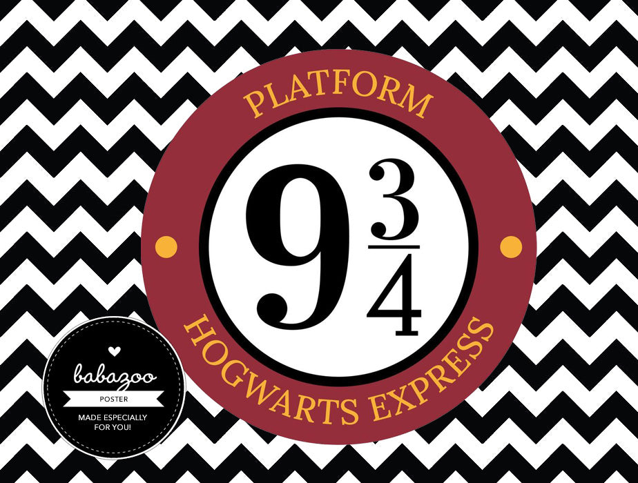 Platform 9 3/4 Hogwarts Express sign