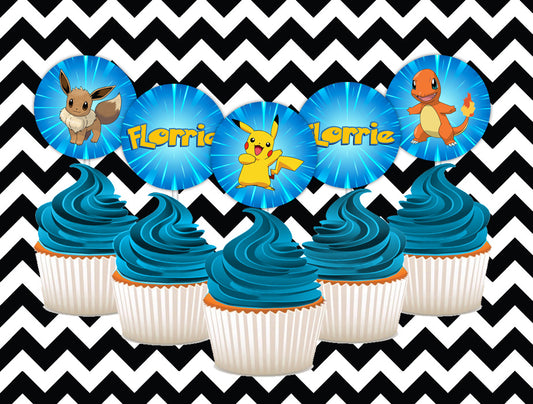 Pokemon cupcake toppers (10) - Style 2