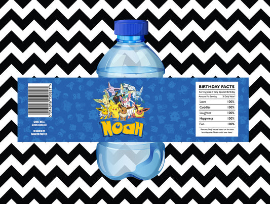 Pokemon juice/water labels (10) - Style 1