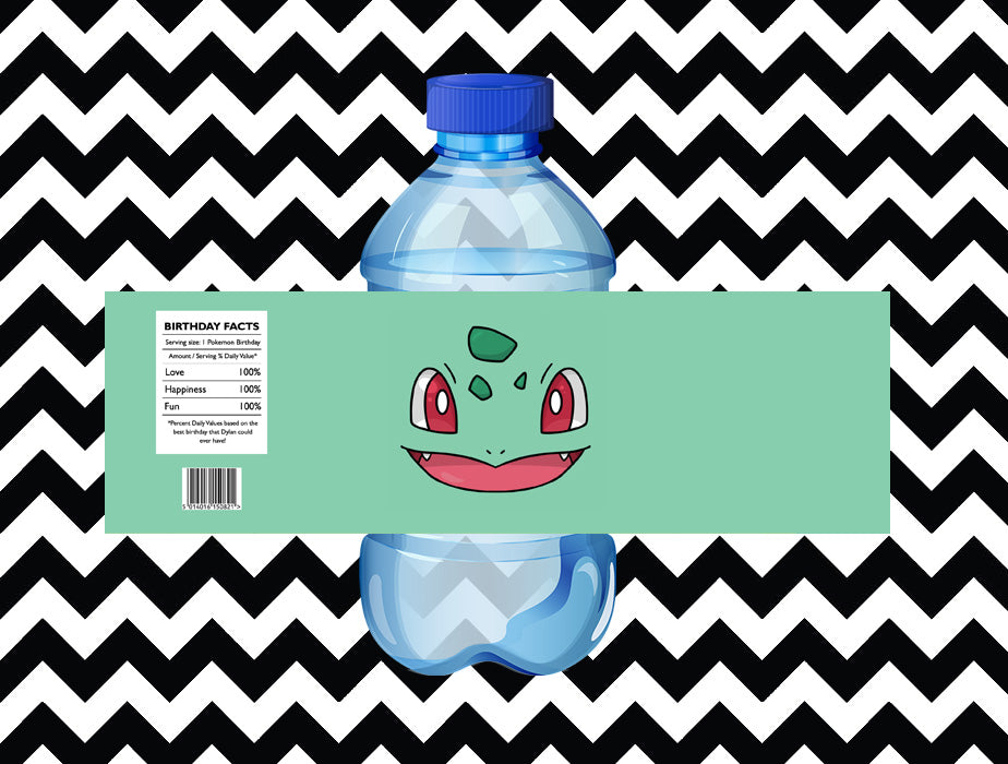 Pokemon juice/water labels (10) - Style 2