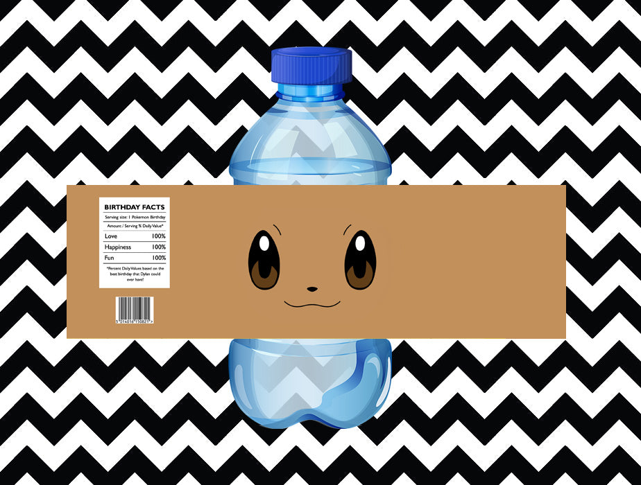 Pokemon juice/water labels (10) - Style 2