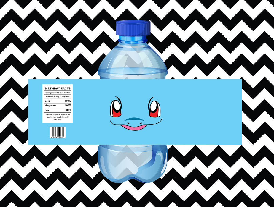 Pokemon juice/water labels (10) - Style 2