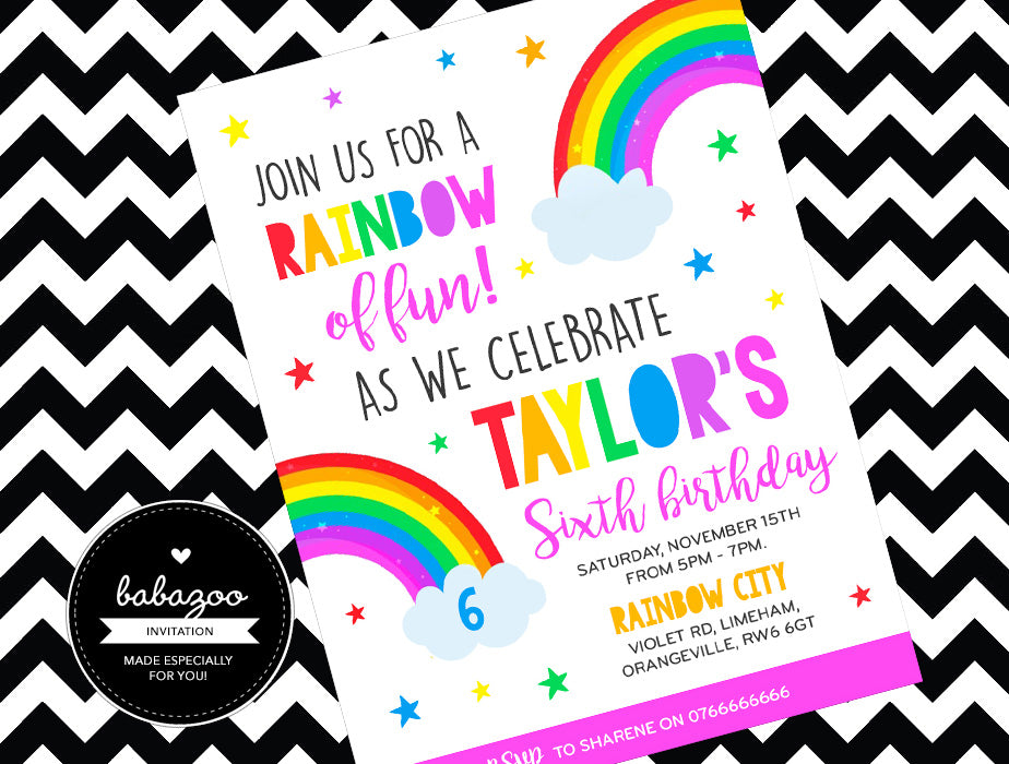 Rainbow Invitation