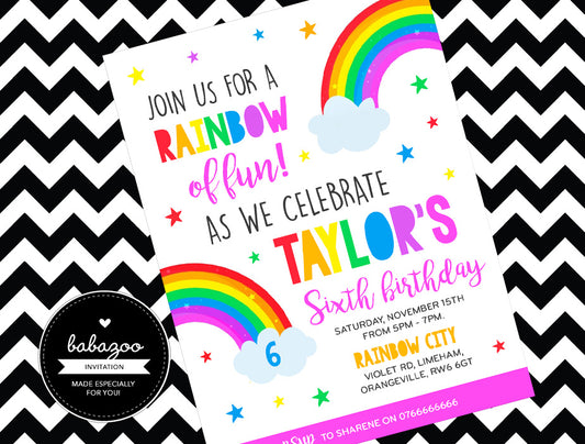 Rainbow Invitation