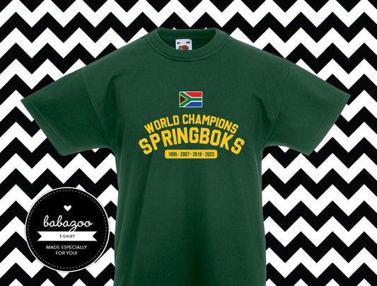 SA World Champions - Springbok t-shirt, long sleeve or hoodie