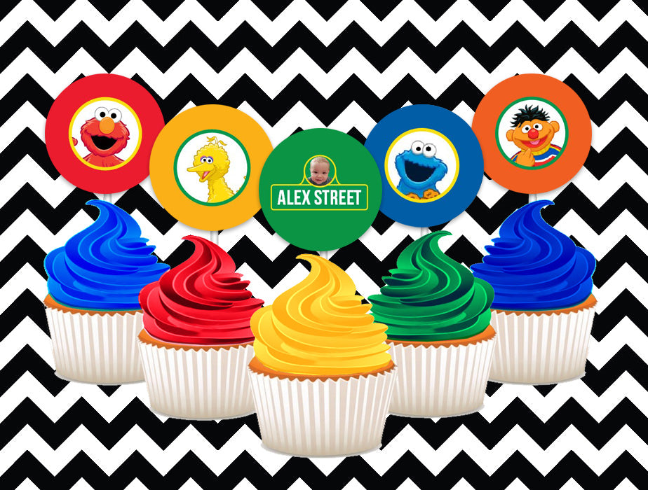 Sesame Street cupcake toppers (10)