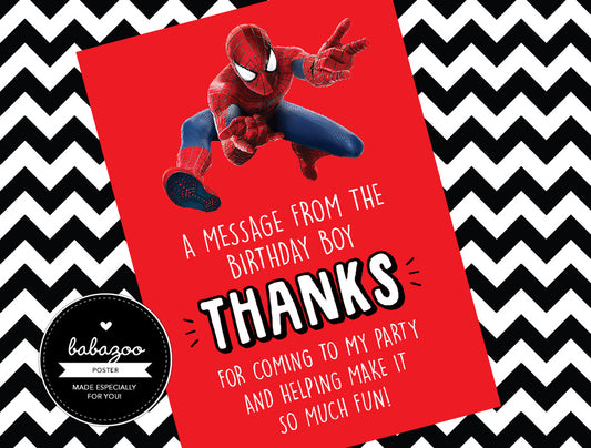 Spiderman - Thank you poster