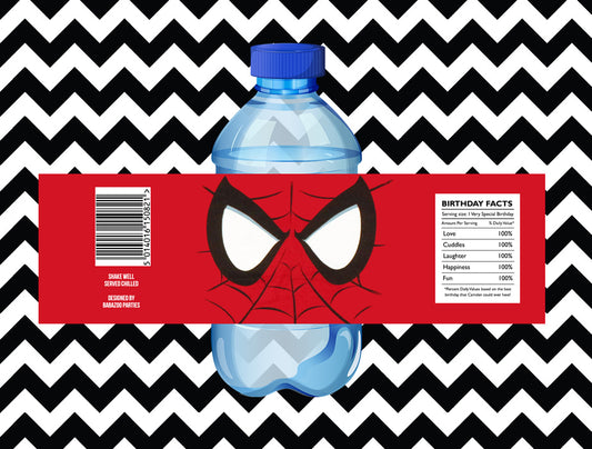 Spiderman juice/water labels (10)