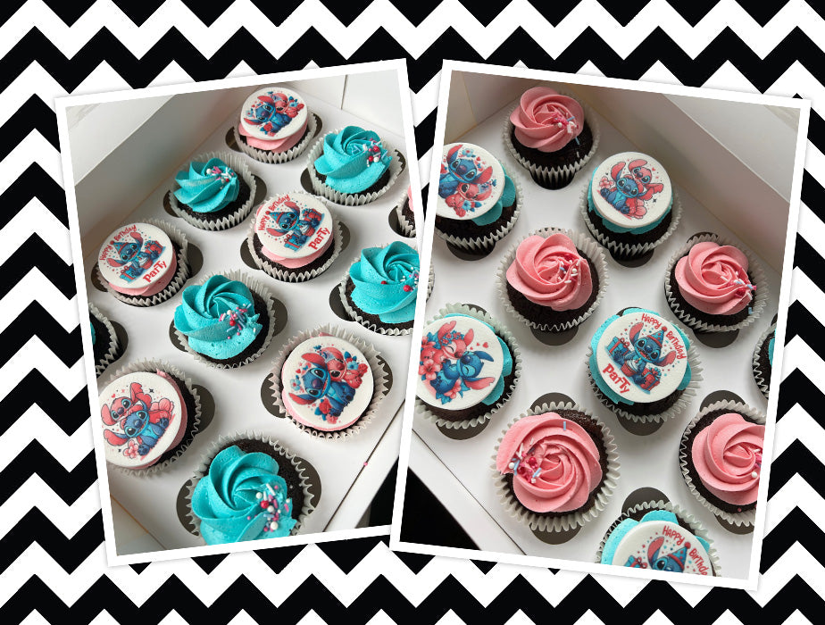 Stitch cupcake toppers (10)
