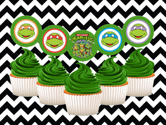 TMNT cupcake toppers (10)