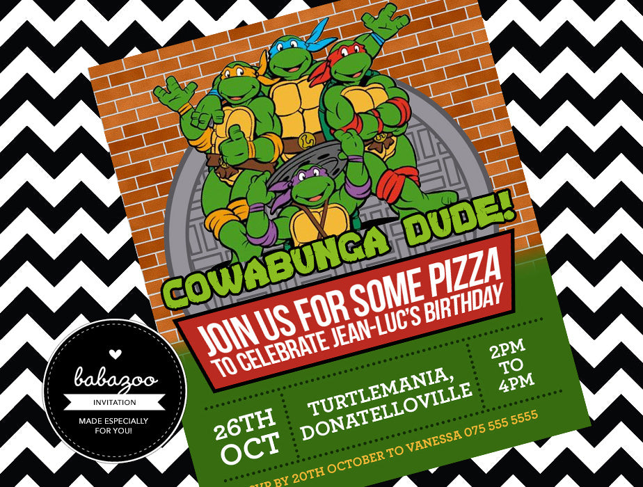 TMNT Invitation