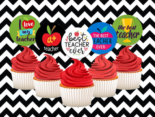 Teachers appreciation cupcake toppers (10)