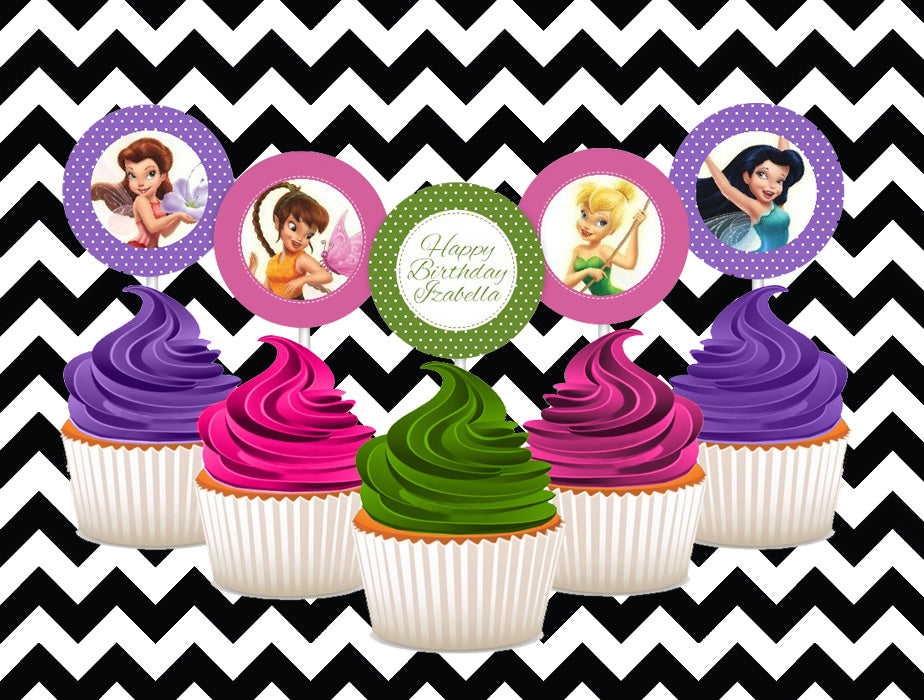 Tinkerbell cupcake toppers (10)