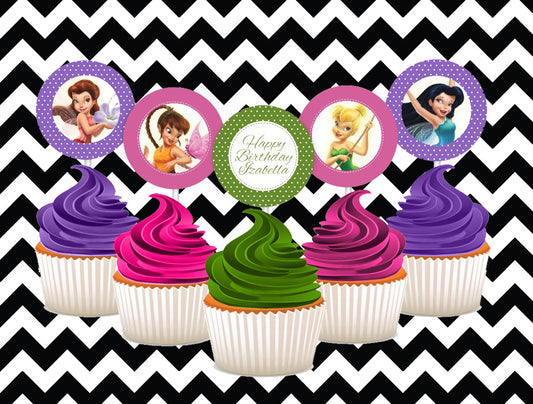 Tinkerbell cupcake toppers (10)