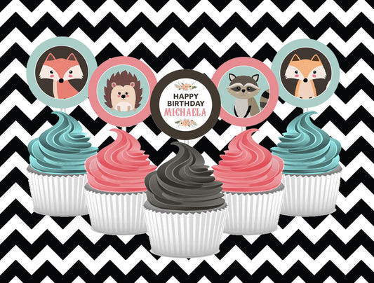 Woodlands cupcake toppers (10)