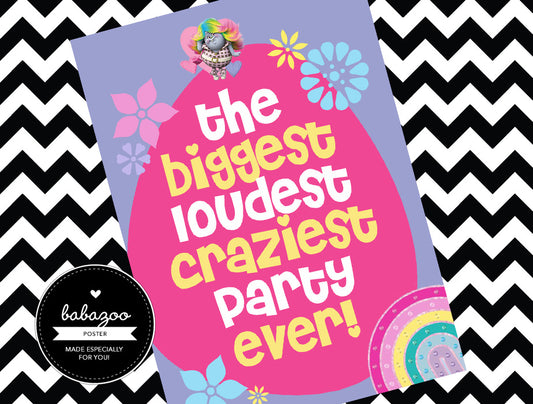 Trolls crazy party poster