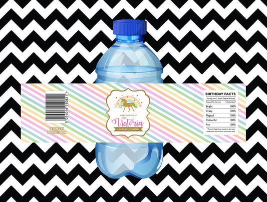 Unicorn juice/water labels (10)