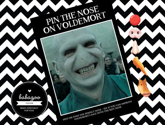 Pin the nose on Voldemort poster
