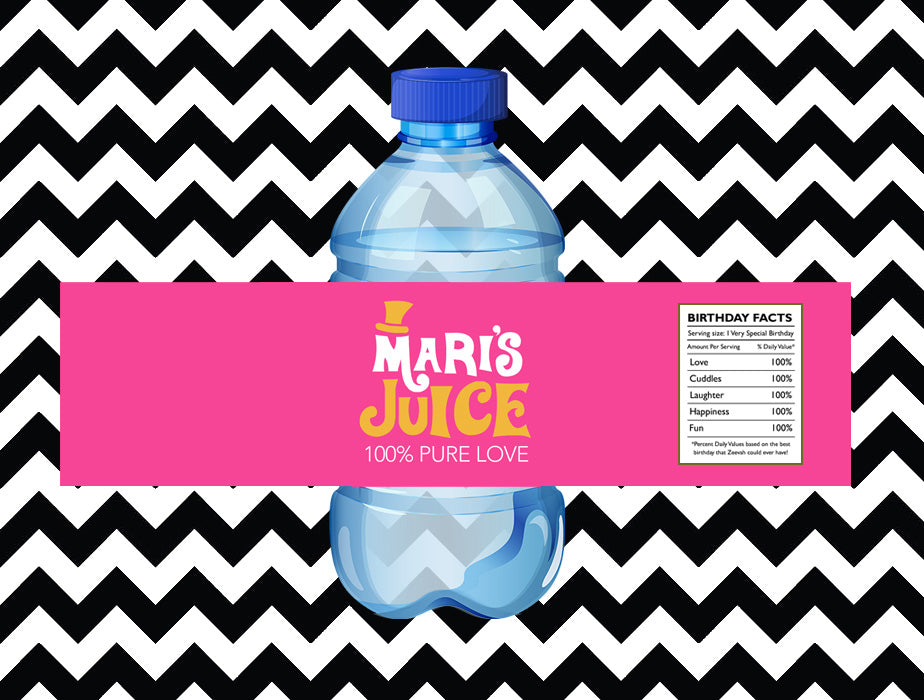 Willy Wonka juice/water labels (10)